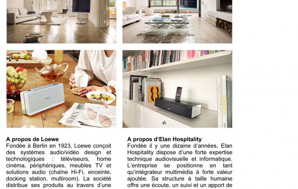 Communiqué de presse : LOEWE & ELAN HOSPITALITY du 23/01/2015 2/2