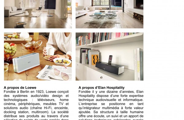 Communiqué de presse : LOEWE & ELAN HOSPITALITY du 23/01/2015 2/2